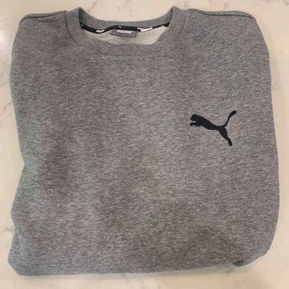 Puma Grey Pullover Crewneck Sweatshirt - Size M - Excellent Condition - Picture 3 of 7